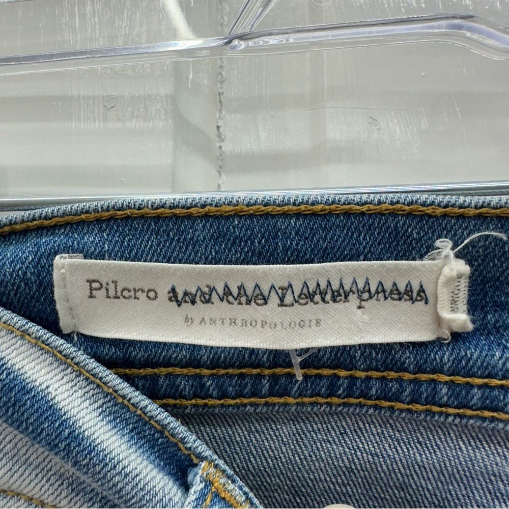 Pilcro Anthropologie slim straight high rise light wash denim jeans women's 26.‎ - Picture 6 of 8